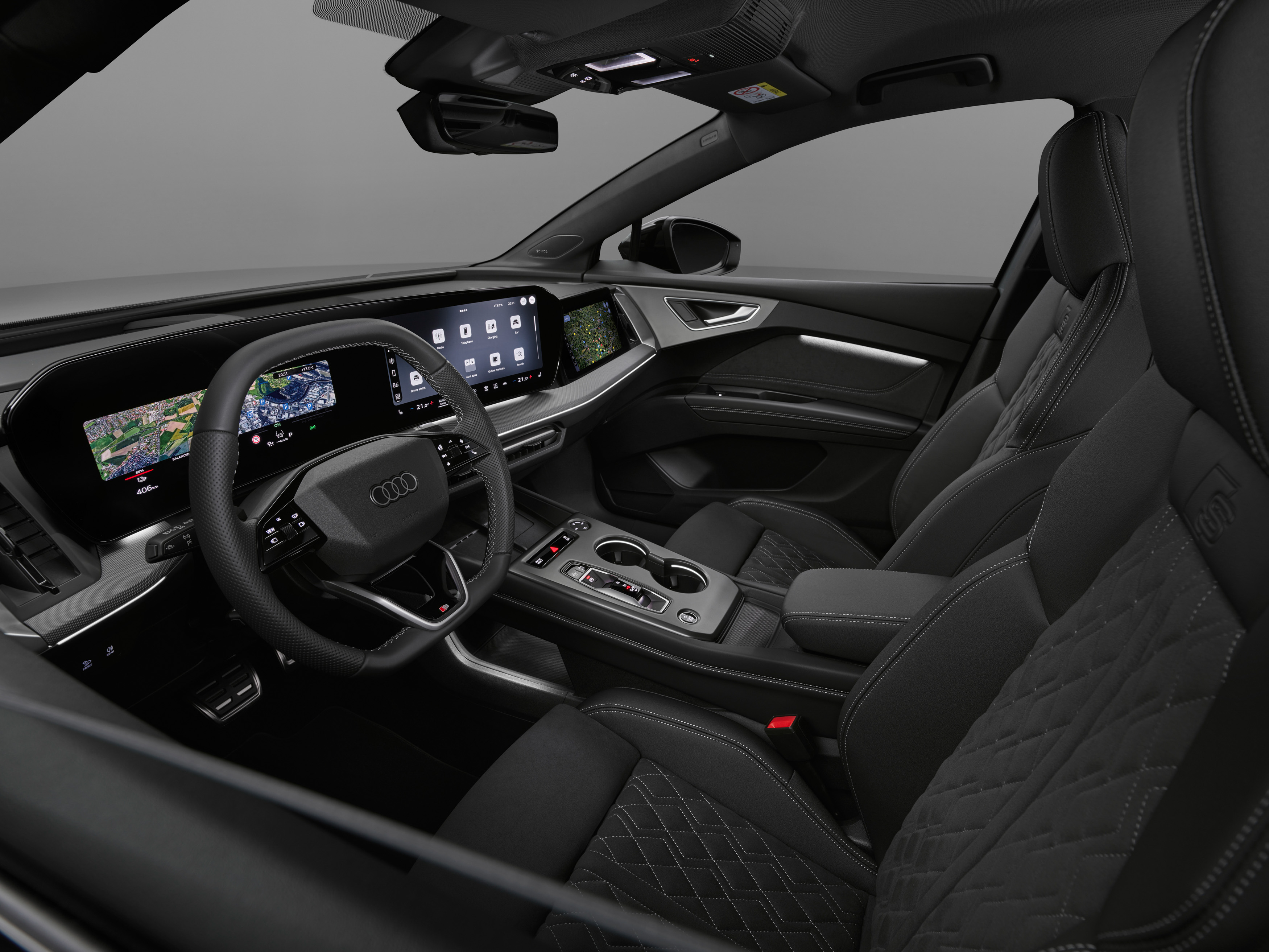 Studio photo, interior, front seats